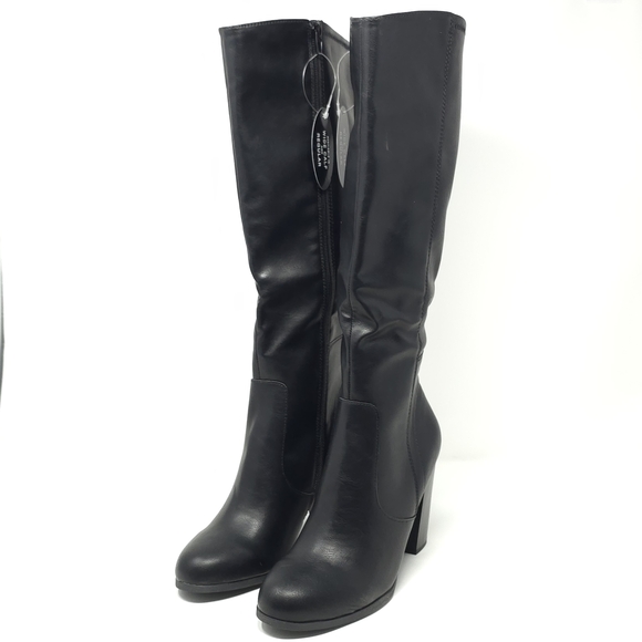 Style & Co. Shoes - Style & Co. Boots Addyy Leather Tall Knee-High Black 9 Medium